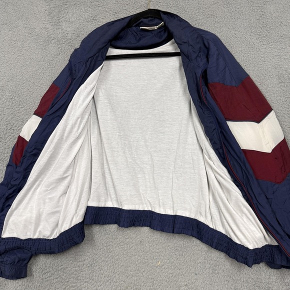 Advantage by Wilson Jacket Mens XL Navy Red Colorblock Windbreaker Full Zip - Picture 9 of 15